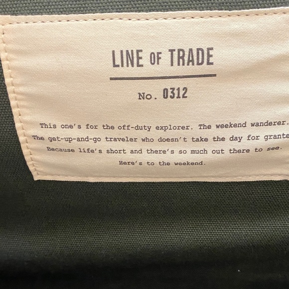 Green Canvas Men's/Women’s Bag with Brown Accents Line of Trade Brand - Picture 3 of 5